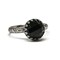 10mm Rose Cut Onyx 925 Antique Sterling Silver Ring by Salish Sea Inspirations product 1